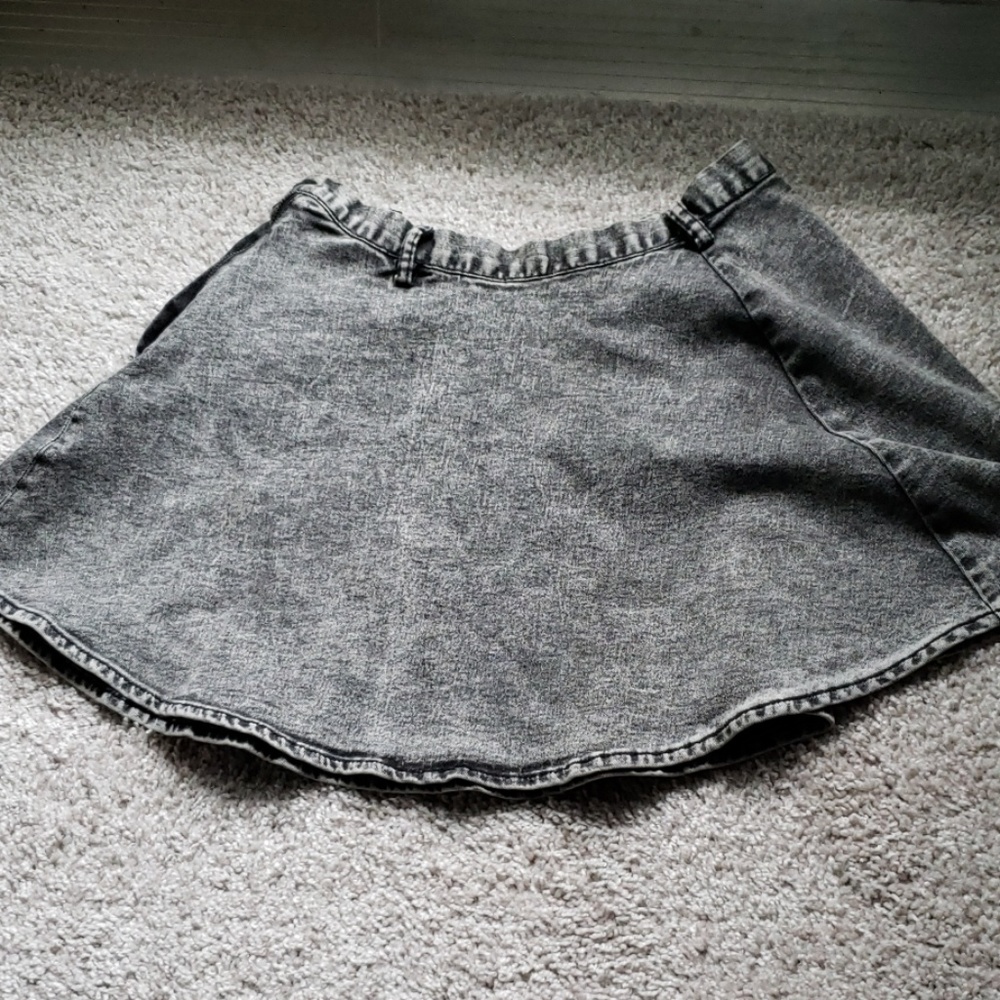 Black Jean Skirt